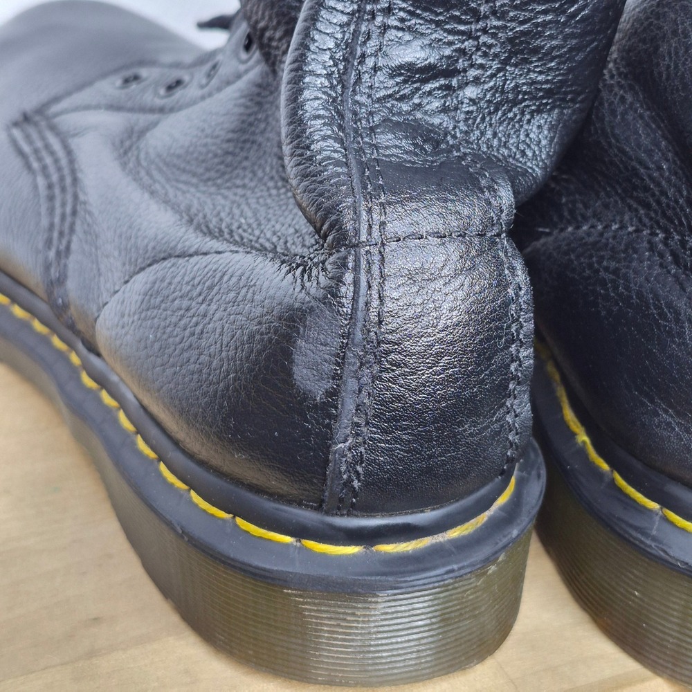 Dr. Martens 1460 Pascal Black Virginia Leather 8-Eye Boots 8 US 41 EU Grunge - Picture 11 of 13